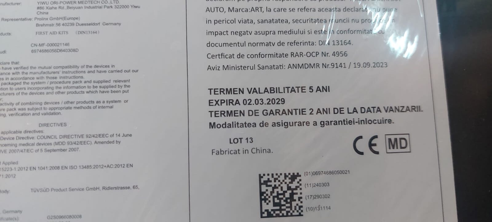 Kit siguranță auto omologat R.A.R Dalauto