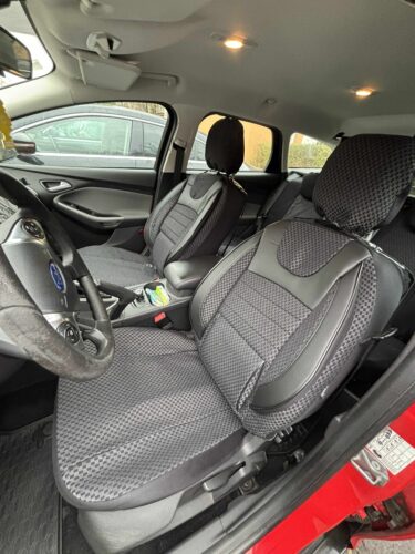 Set complet huse Auto Ford Focus I Joker Negru Cusatura Albastra,11 piese photo review