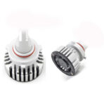 Set Bec H4 2 faze cu LED F2 chip led TAIWAN Putere: 30W  - 4800 lumen 5000k Voltaj:  12-24V - imagine 2
