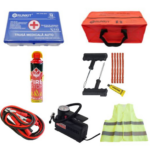 SET Stingator auto, Trusa medicala auto, Compresor auto 12V, Vesta reflectorizanta,Cabluri auto 1000 A,Kit vulcanizare snur, Geanta depozitare