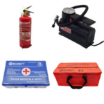 SET Stingator cu manometru auto, compresor auto 12V, trusa medicala auto, geanta depozitare