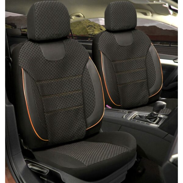 Set complet huse auto Volkswagen Passat B7 Maxi cusatura rosie ,11 piese