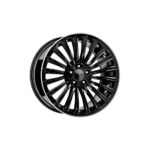 Set 4 jante aliaj DY1989 KM 19x8 5x112 compatibile Mercedes CLA C118 2019-2024 negre cu margine diamond cut
