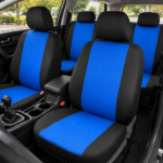 Set complet huse auto Audi A4 B6 Material Textil Negru Albastru